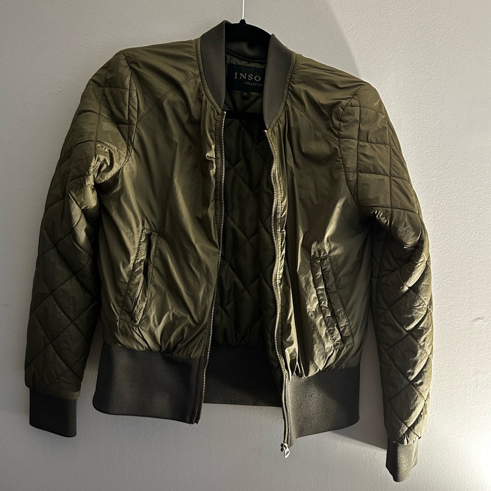 Inso green bomber jacket, Women’s size small